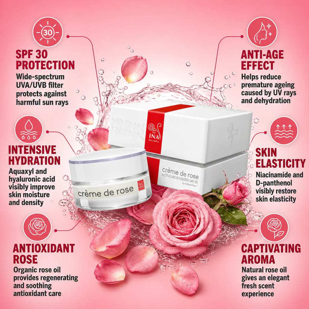 + Gift Crème de rose - active Moisturizer with SPF30 (sample) - Image 2