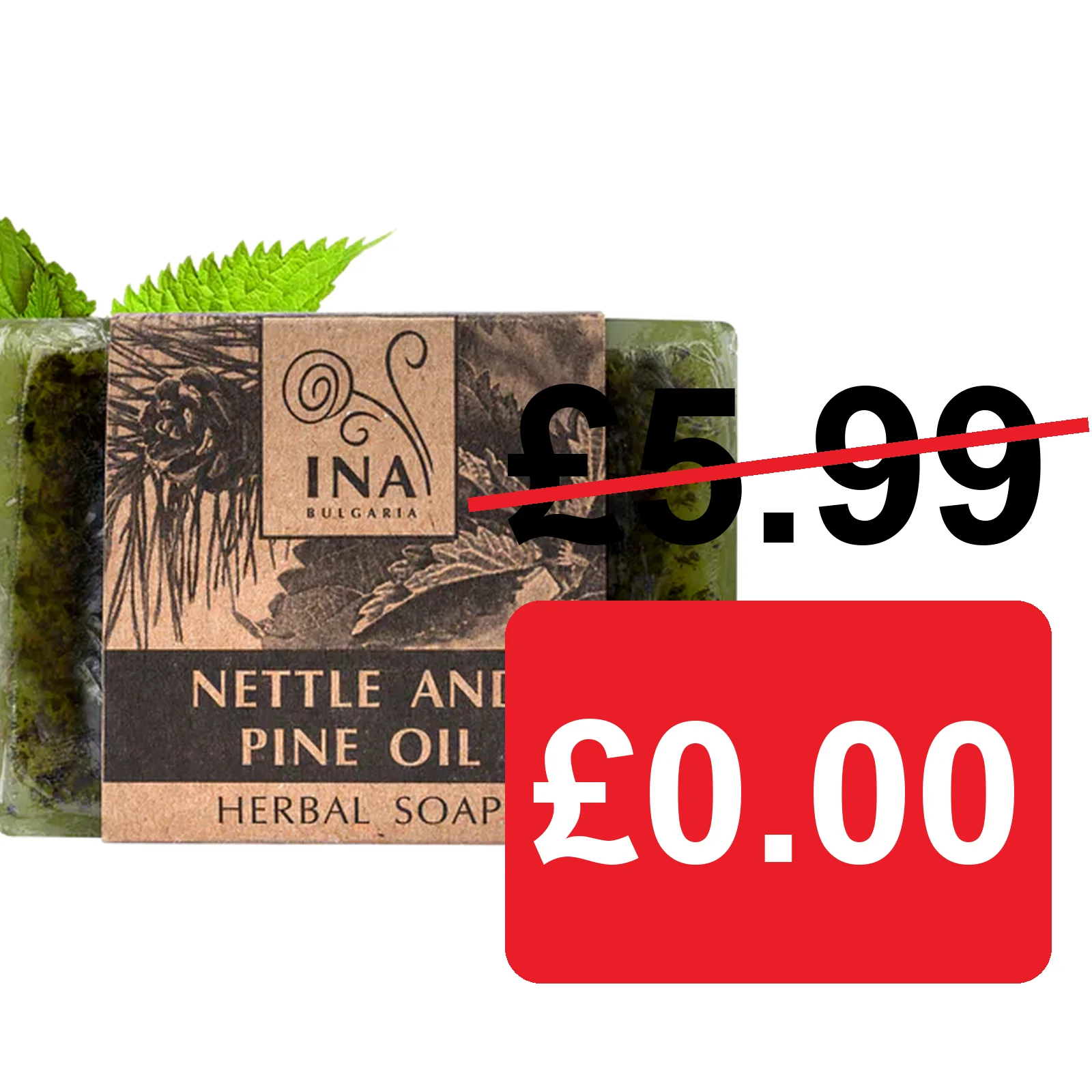 + Gift Natural Herbal Soap with Nettle and Pine Oil - anti-inflammatory action