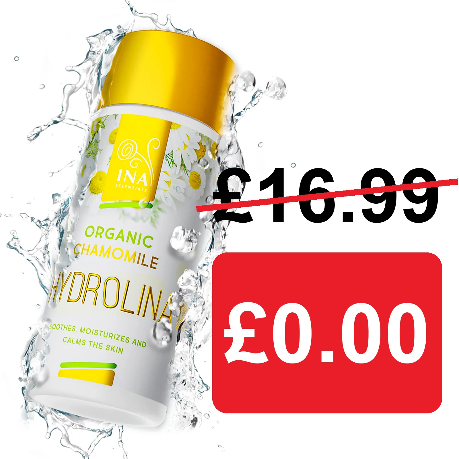 + Gift Organic Chamomile water - Hydrolina for Eczema and Irritated skin