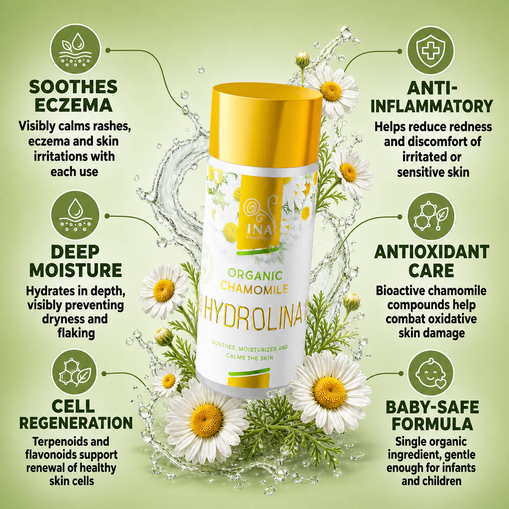 + Gift Organic Chamomile water - Hydrolina for Eczema and Irritated skin - Image 2