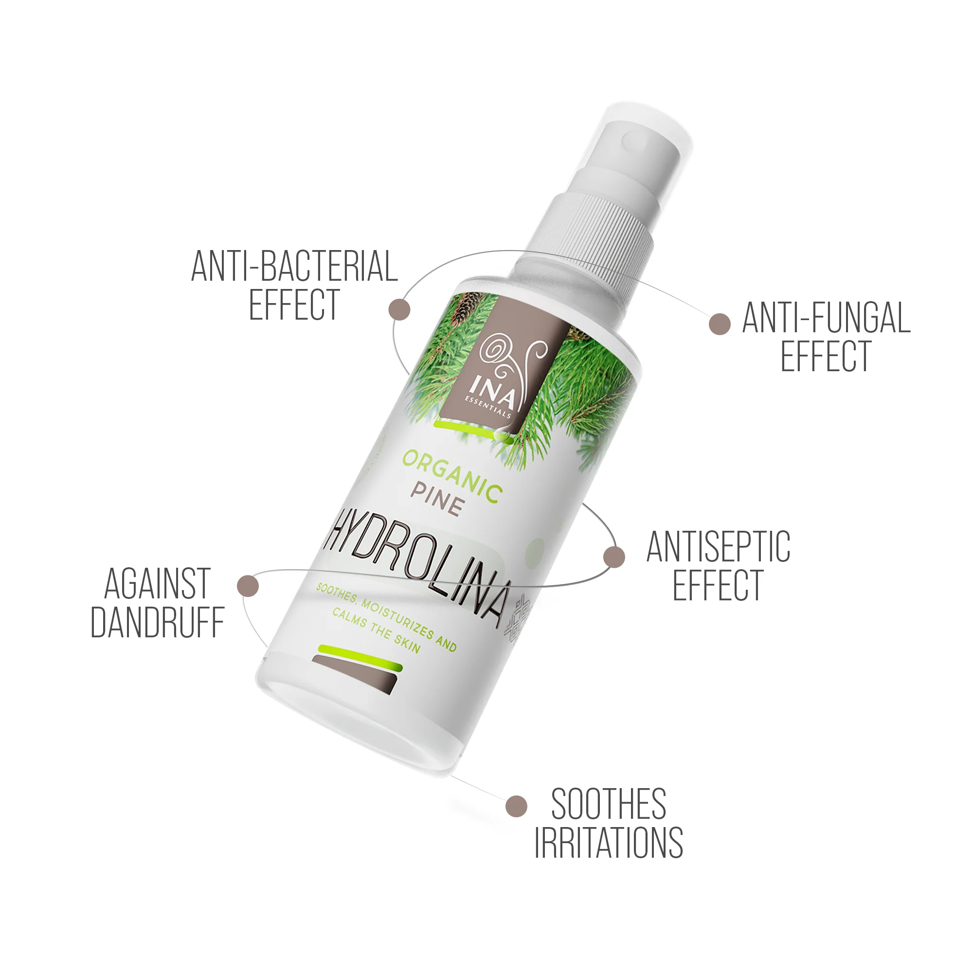 Organic White Pine Water - Hydrolina - Spray for skin Fungus and smelly feet - Image 3