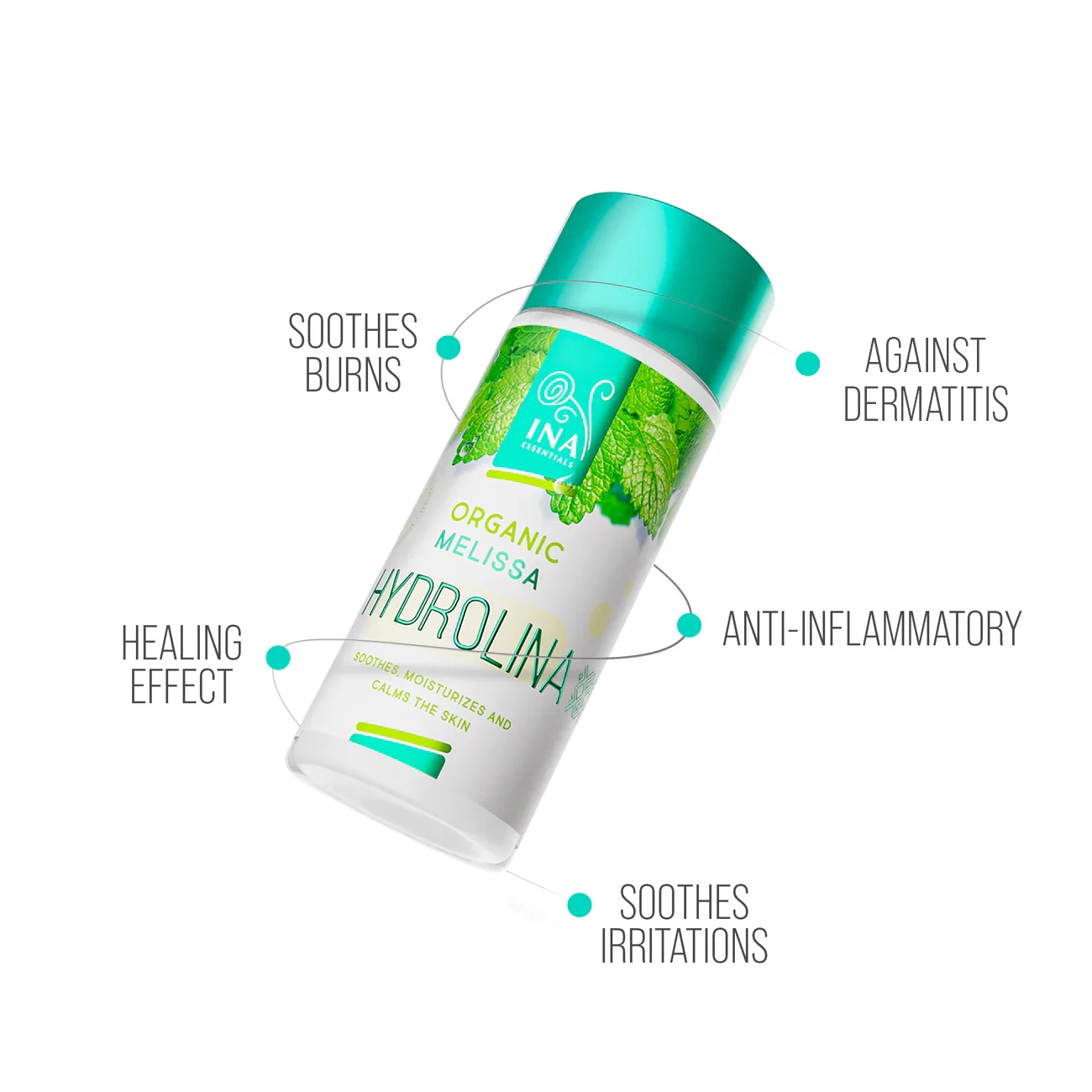 Organic Lemon Balm Water (Melissa) - Hydrolina for Dermatitis and skin Irritations - Image 3