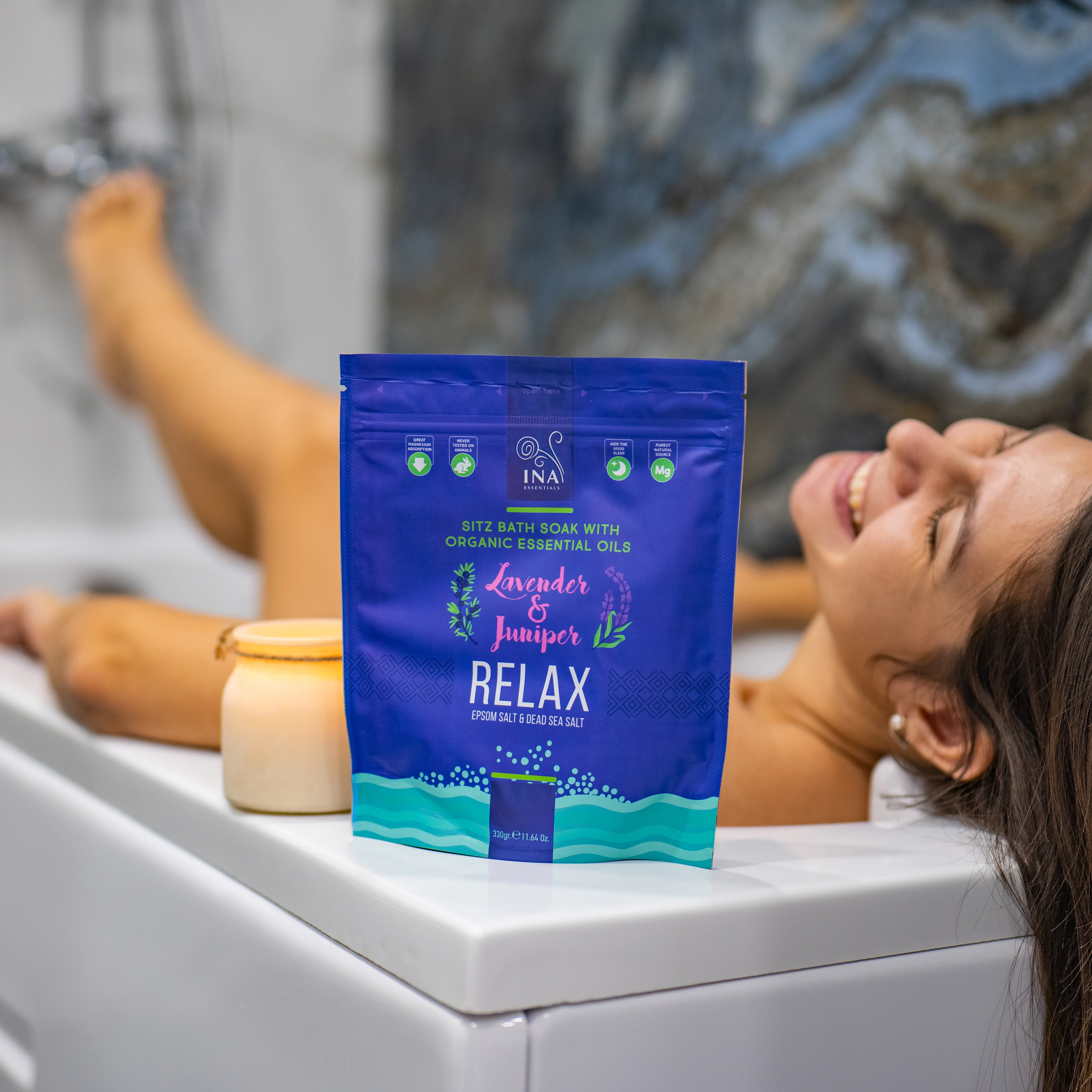Relax - Bathing salt with Lavender and Juniper for Relaxation and Stress relief - Image 4
